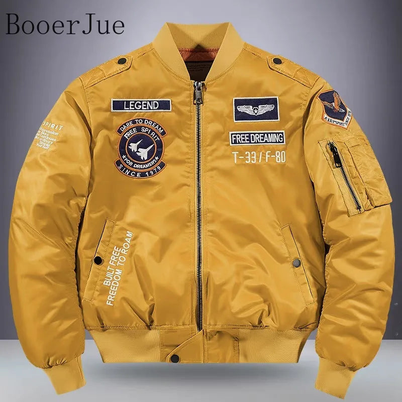High Quality Military Motorcycle Ma-1 Aviator Pilot Coats Male Baseball Bomber Jackets Winter Hip Hop Thick Warm Jackets Men 6XL