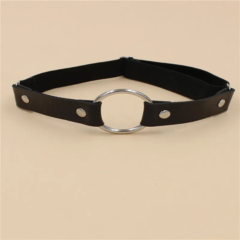 1pcs Women Punk Goth Heart Round PU Leather Elastic Garter Leg Thigh Ring Clothing Accessory Leg Suspender Stockings Garters New