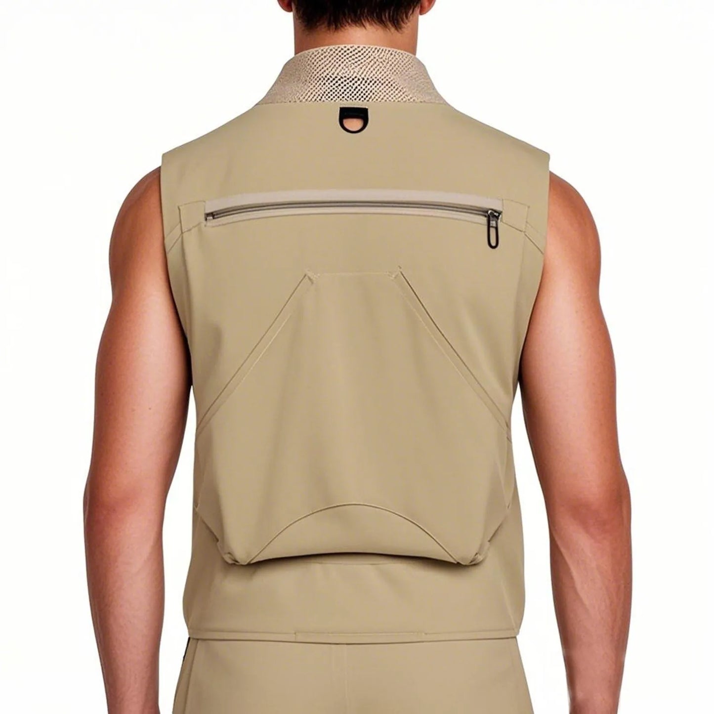 Men Fashion Jackets Vest Outdoor Cargo Style Multi-Pocket Vest Photography Fishing Breathable Comfortable Zipper Large Size Vest