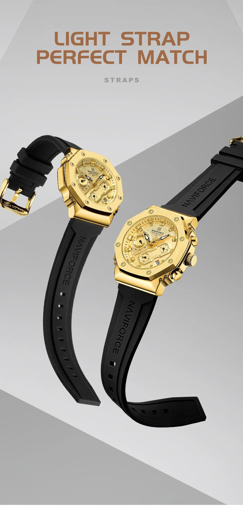 NAVIFORCE Original Men Watch Quartz Top Brand Luxury Digital Male Clock Military Business Sport Women Lady Lover Wristwatch 8035