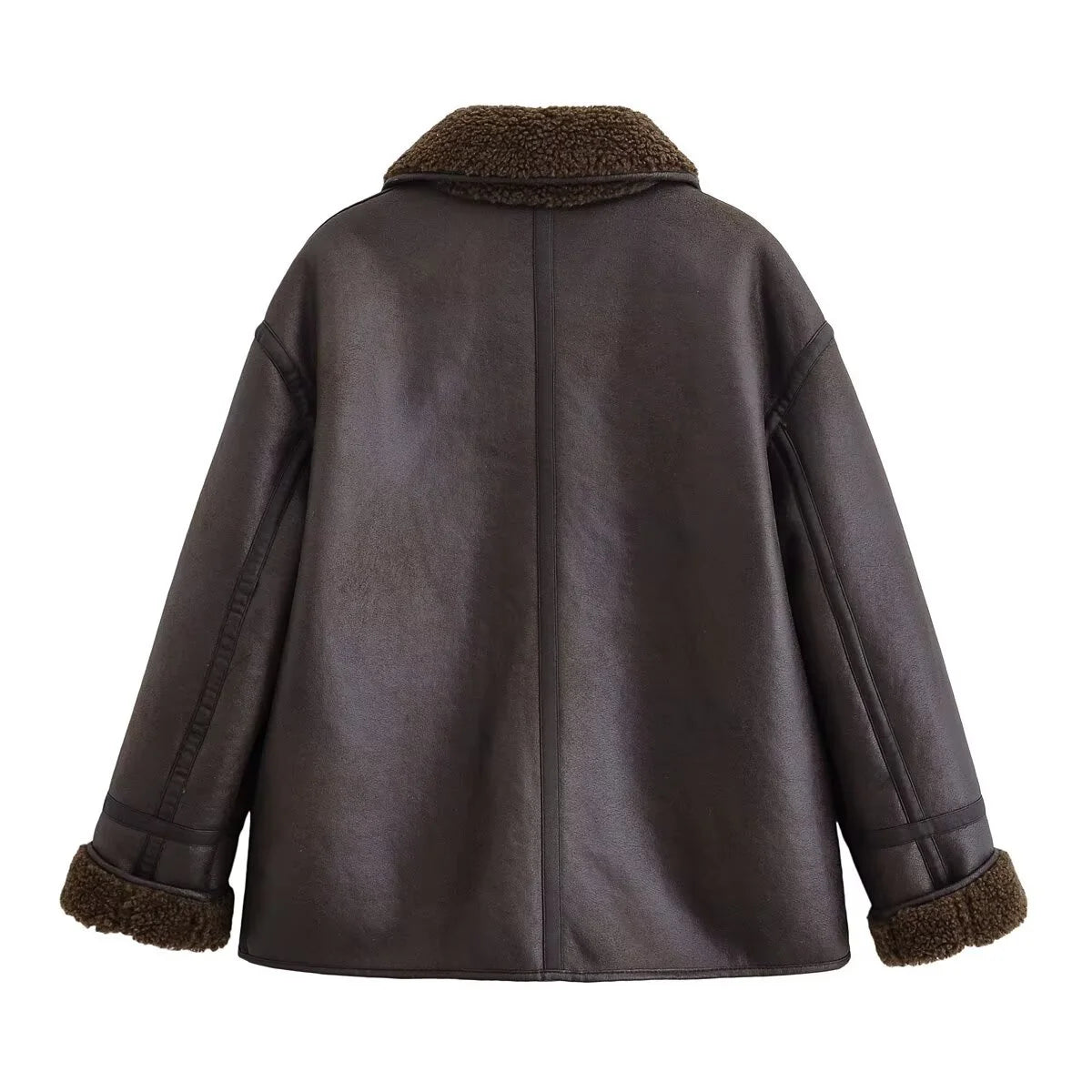 Winter New Women's Casual Fashionable Simple Versatile Comfortable Loose Warm Reversible Jacket