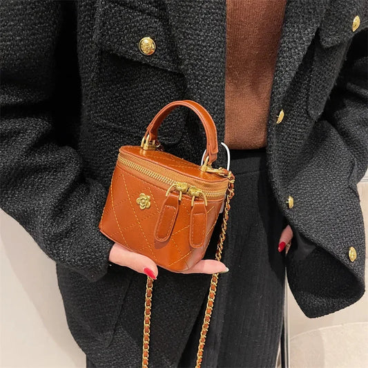 Luxury Mini Crossbody Bags for Women 2024 Lingge Chains Shoulder Bag Fashion Brands Box Bag Lipstick Coins Purses and Handbags