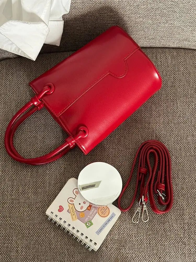 Miyagawa 2024 New Fashion Bucket Shaped Bag Retro Causal Chic Elegant Women Crossbody Handheld Versatile Bags
