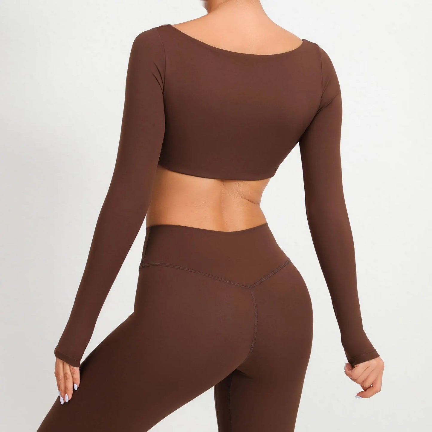Sexy Fitness Long Sleeve Yoga Clothes Backless Gym Top Women Breathable Sports Crop Yop Shirts Quick Dry Sportswear Women Top