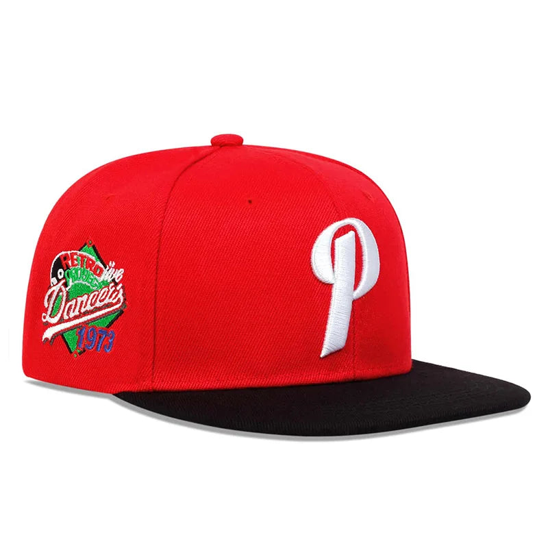 Unisex P Letter Embroidery Hip-hop Hats Outdoor Adjustable Casual Baseball Caps Sunscreen Hat