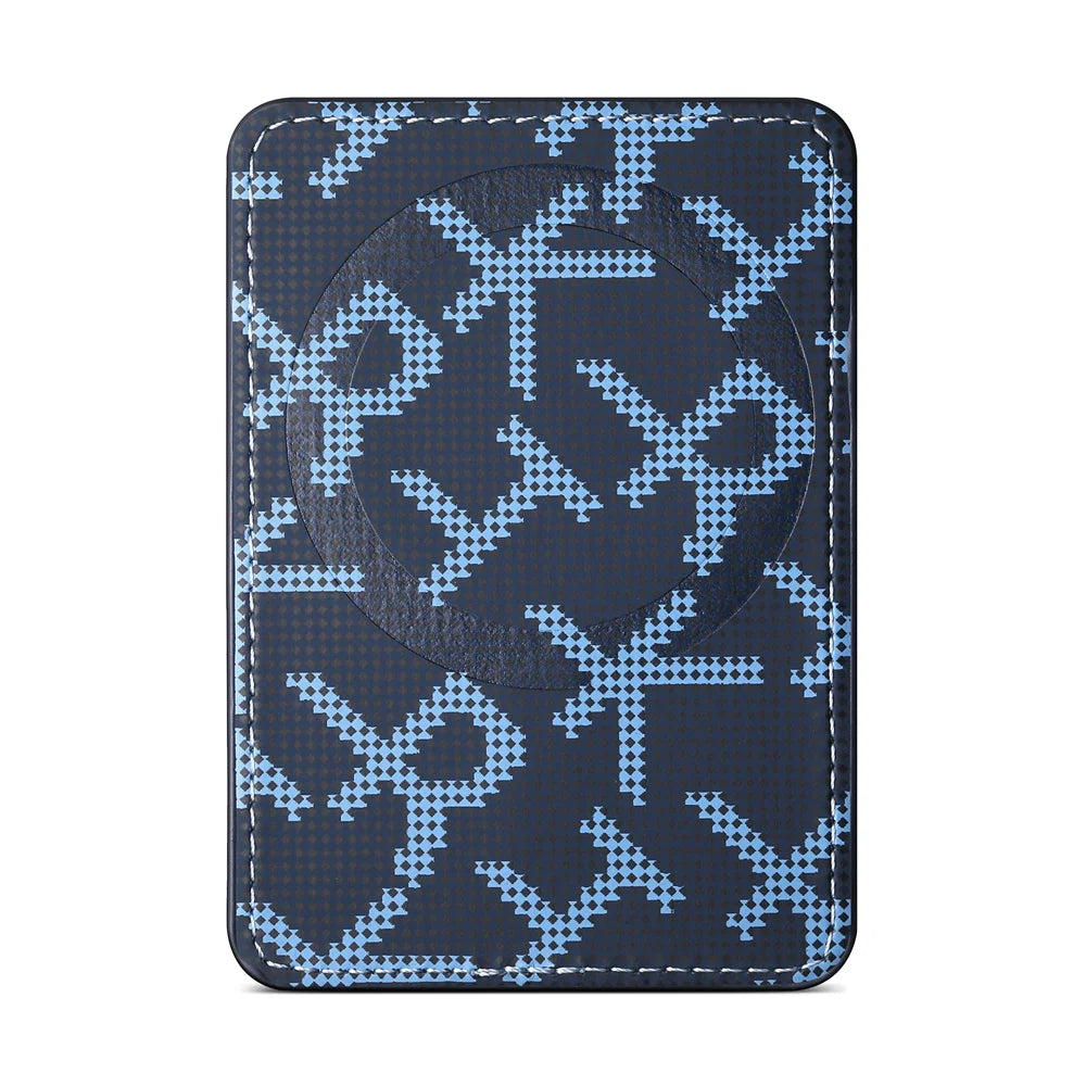 For Magsafe Leather Wallet Letter Texture Cellphone Card Holder For IPhone 18 17 16 15 14 13 Pro Max Plus Magnetic Card Holder