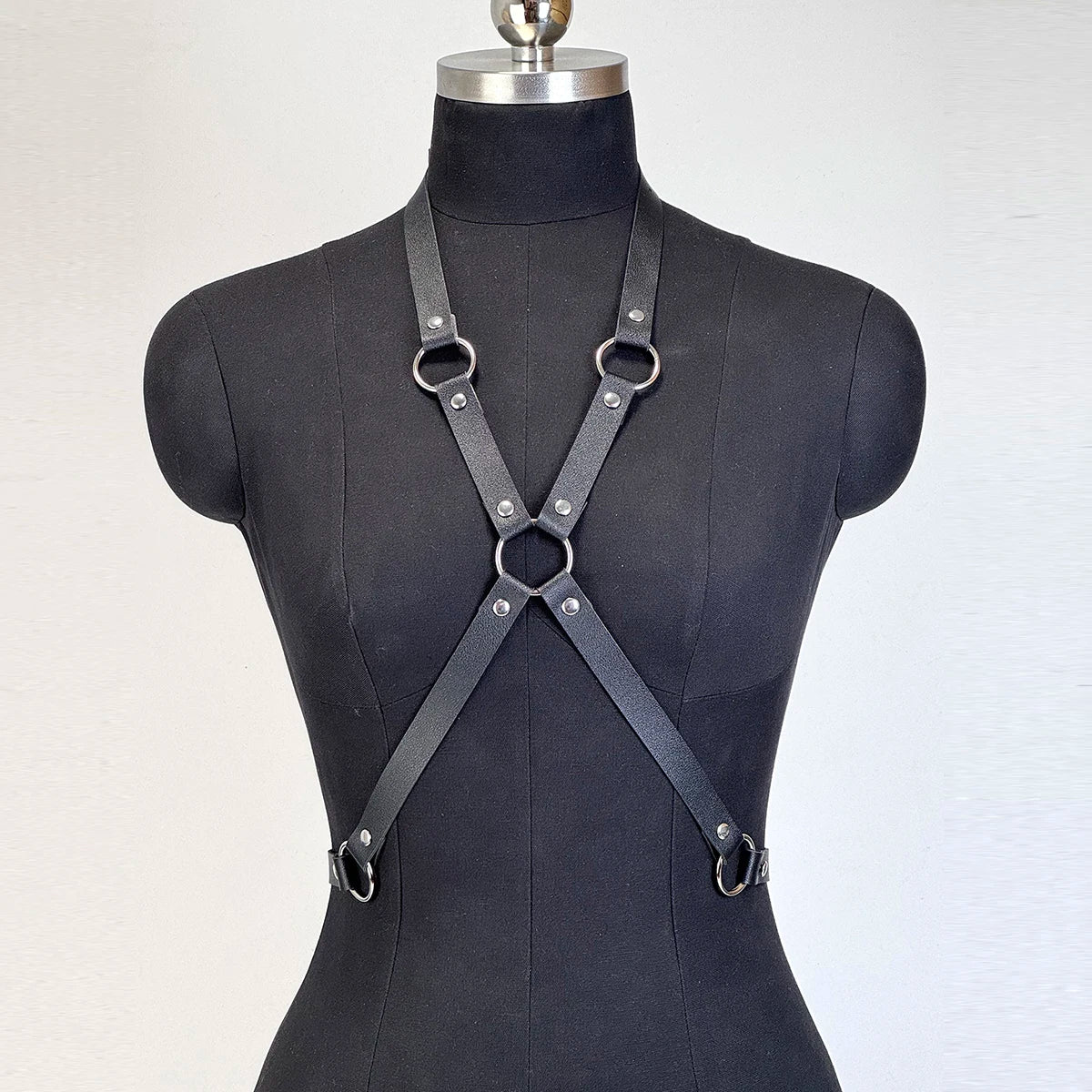 Women Fashion PU Leather Waist Belt Punk Y2K Style Harness Gothic Adjustable Belt Exotic Daily and Camping Accessories