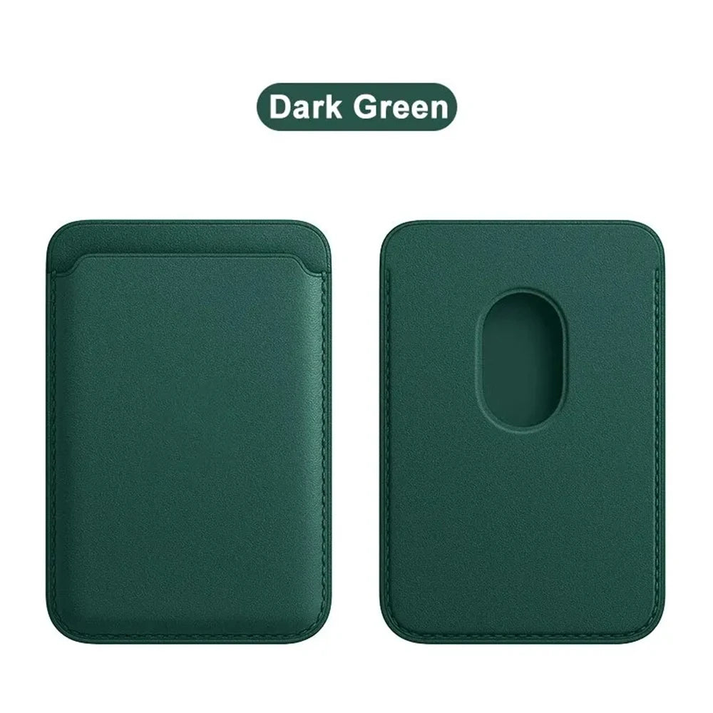 Offical Magnetic Finewoven Card Holder Leather Wallet For iPhone 18 17 16 15 14 13 Pro Max Samsung S26 S25 S24 Ultra Plus Cover