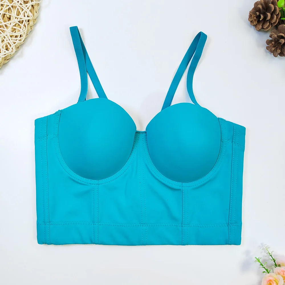 S M L XL 2XL 3XL Fashion Mesh Push Up Bralet Women's Corset Bustier Bra Night Club Party Sexy Cropped Top Vest fashion AW514