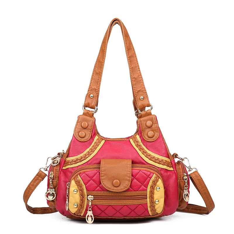 Luxury Designer Handbag Soft Leather Handbags Women Fashion Shoulder Messenger Bags For Women 2024 New Ladies Travel Tote Bag Sa