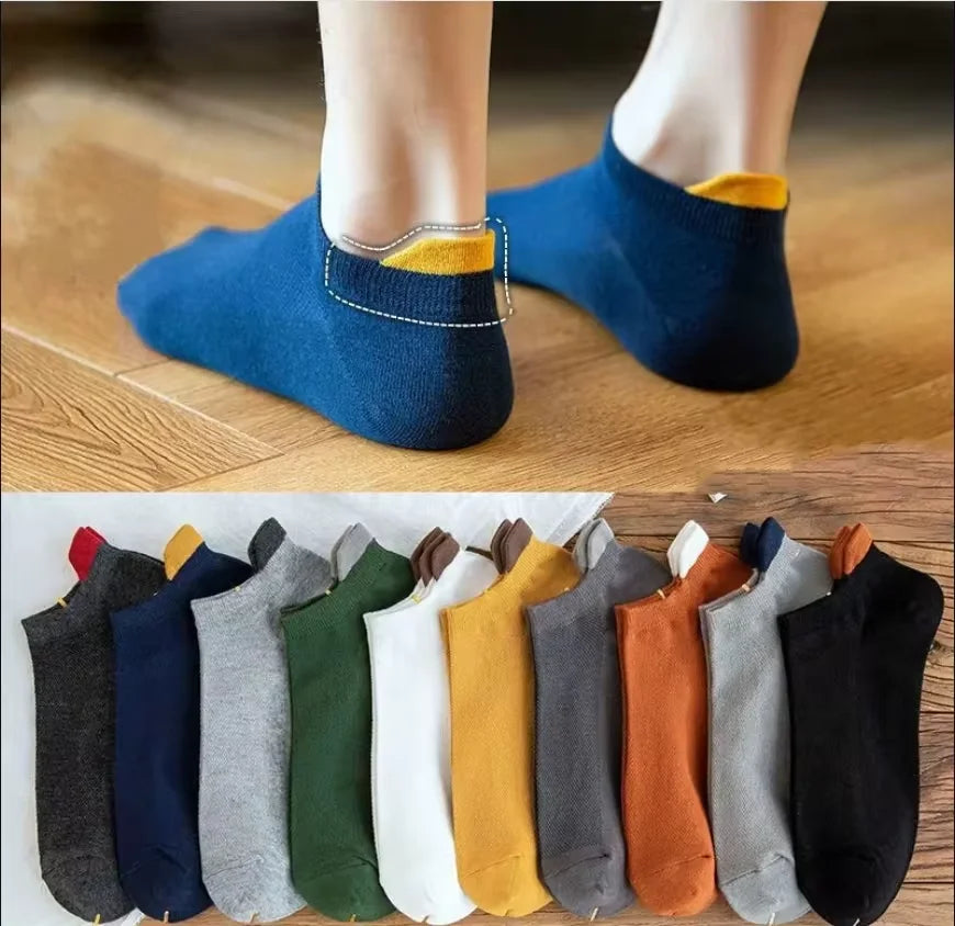 10/5/4/3 pairs of men's formal color blocking socks, comfortable and breathable soft business socks, men's socks and stockings-