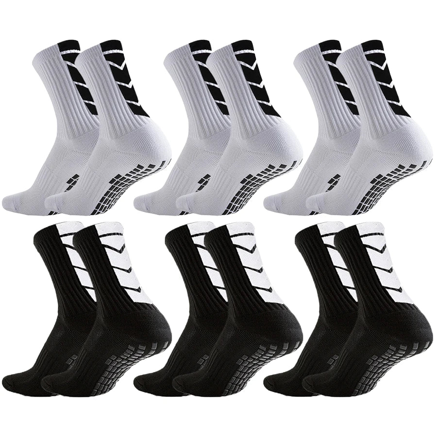 6Pairs Men Women Towel Bottom Athletic Socks for Football Basketball Baseball Rugby Soccer Running Tennis Non Slip