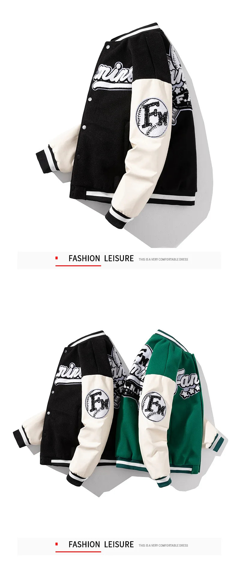 Herrenjacke Baseballuniform Herren Loose Embroidery Tide Brand Mäntel Frühling Herbst Casual College Wear Amerikanische Modekleidung