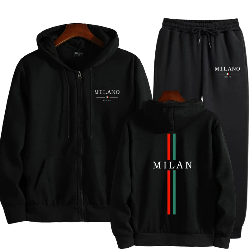 Womens Tracksuit Printed Casual Hoodies Coat+Trousers 2 Pcs Sets Sports Jogging Clothing zipper Jacket Outfits Women Pants Set