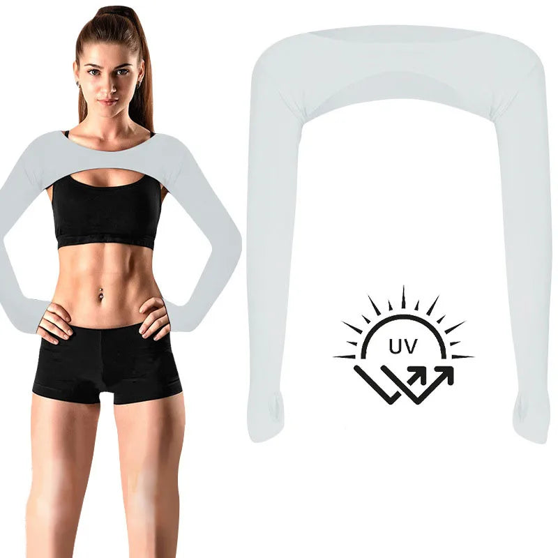 2025 Hot Cycling UV Arm Cover Sleeve Shawl Driving Cycling Cropped Cape Sports Gloves Outdoor Activities Running Fishing Sleeves