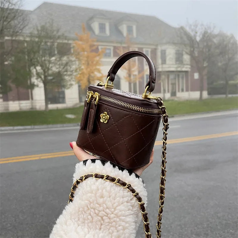 Luxury Mini Crossbody Bags for Women 2024 Lingge Chains Shoulder Bag Fashion Brands Box Bag Lipstick Coins Purses and Handbags
