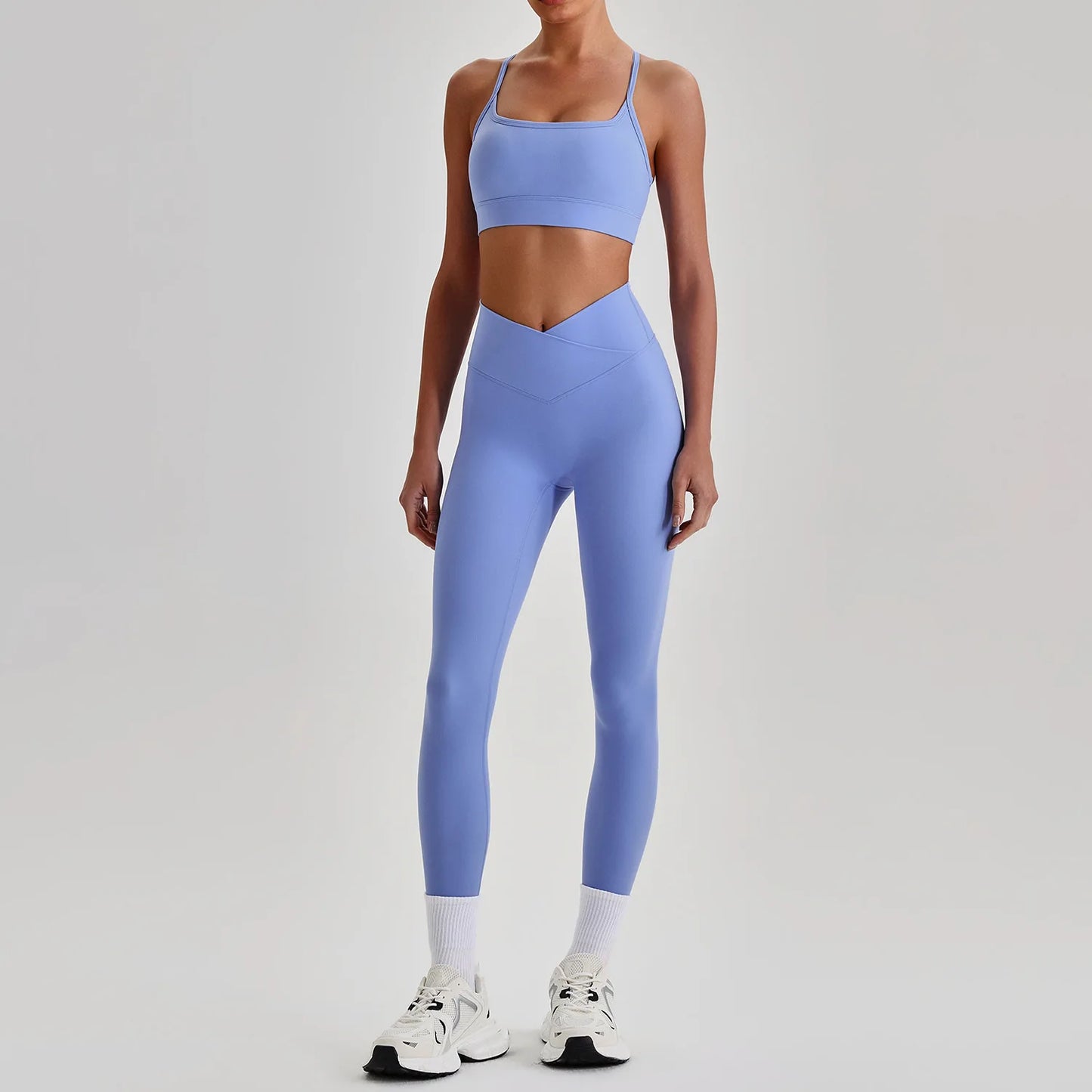 Women's Yoga Sets High Waist Tummy Control Leggings Push Up Sportswear Gym Workout Outfits Sports Fitness Clothes Hot Sale New