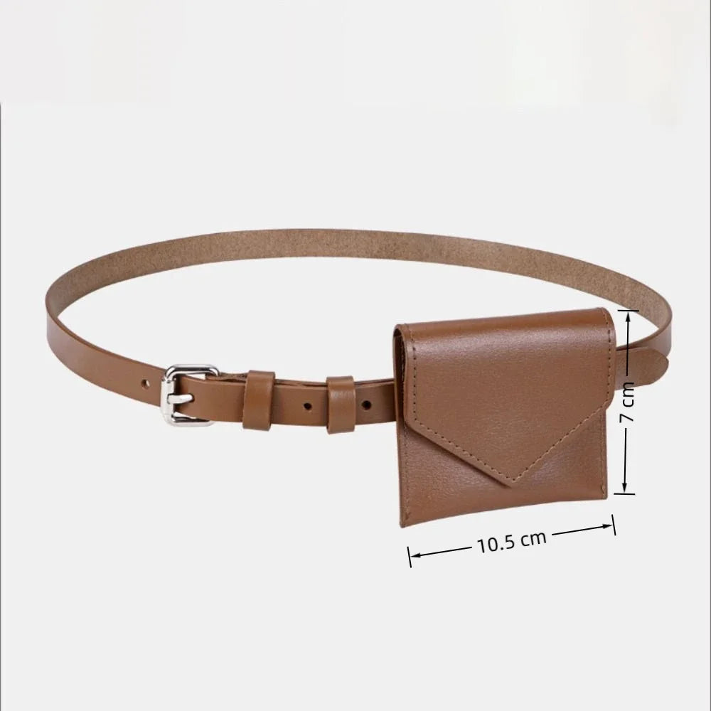 Leather Waist Belt Bag For Women Crossbody Waist Purse Fanny Pack Evening Clutch Mini Handbag Detachable Leather Waist Packs