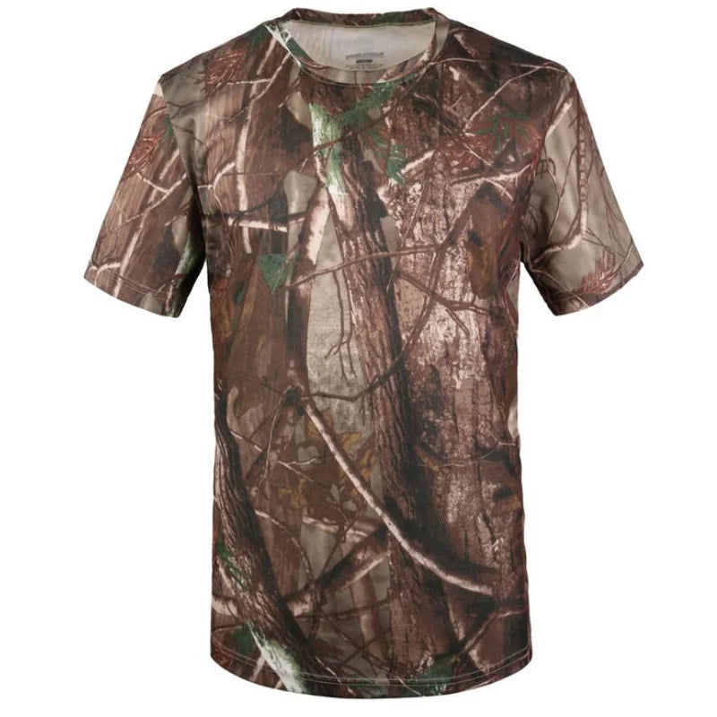 New Long Sleeve T shirts Men Outdoor Tactical Training Camouflage T-shirt Quick Dry Camo Tshirt Hunting Hiking Camping Tee Shirt