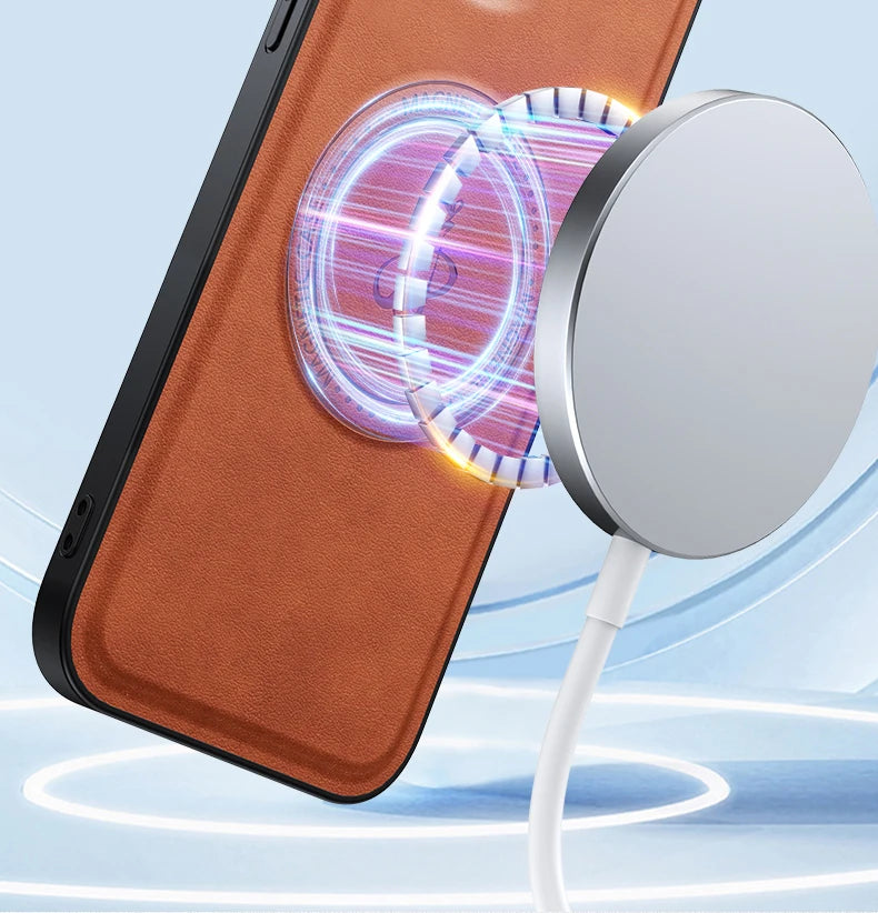 PU Leather Wireless Charging Magnetic Case for Honor 400 Lite 400 Pro 5G Protective Cover Hard Back Shell Coque
