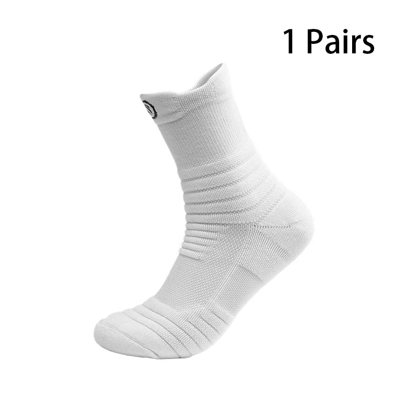Men's Socks Compression Stockings Breathable Basketball Sports Cycling Socks Moisture Wicking High Elastic Tube Sport Socks