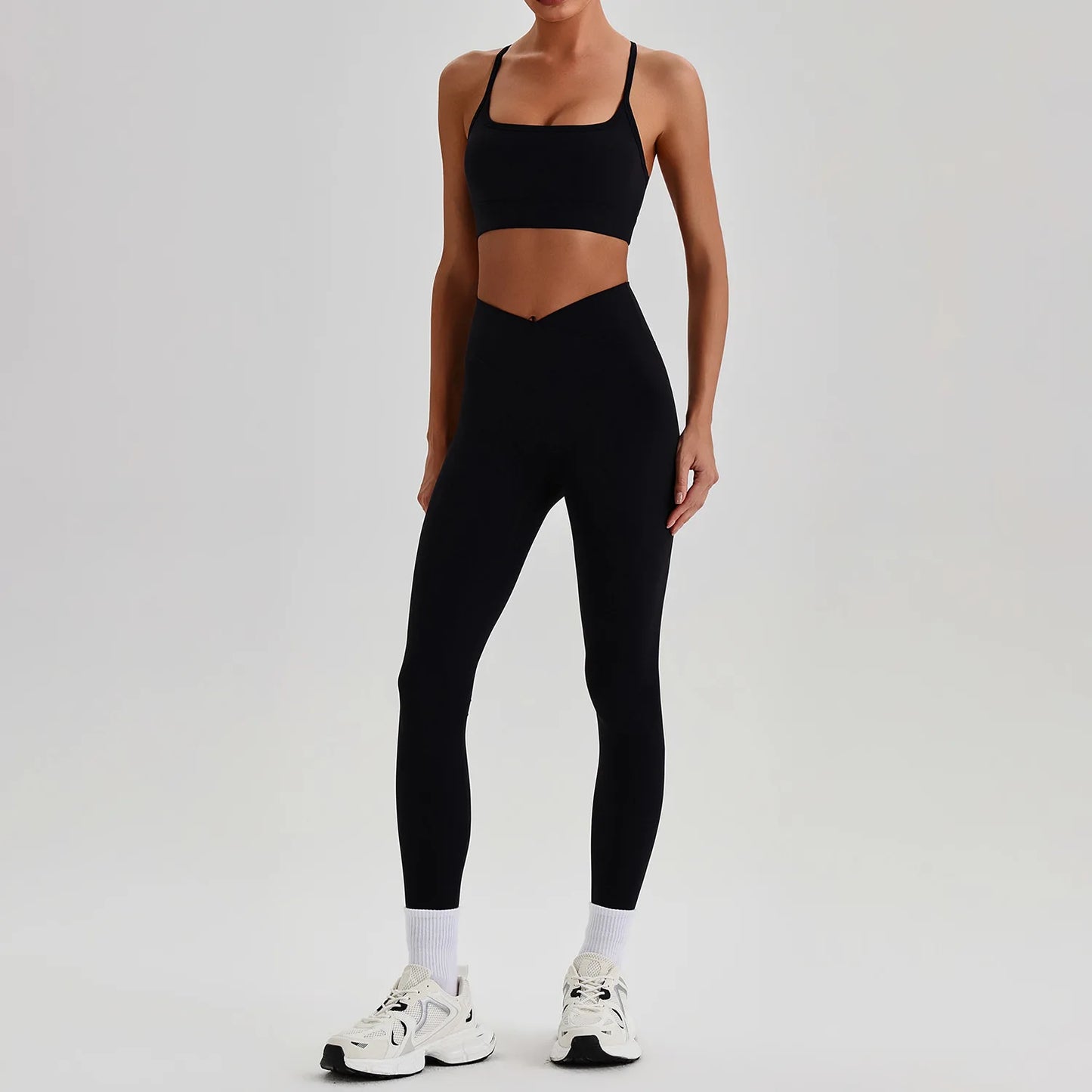 Women's Yoga Sets High Waist Tummy Control Leggings Push Up Sportswear Gym Workout Outfits Sports Fitness Clothes Hot Sale New