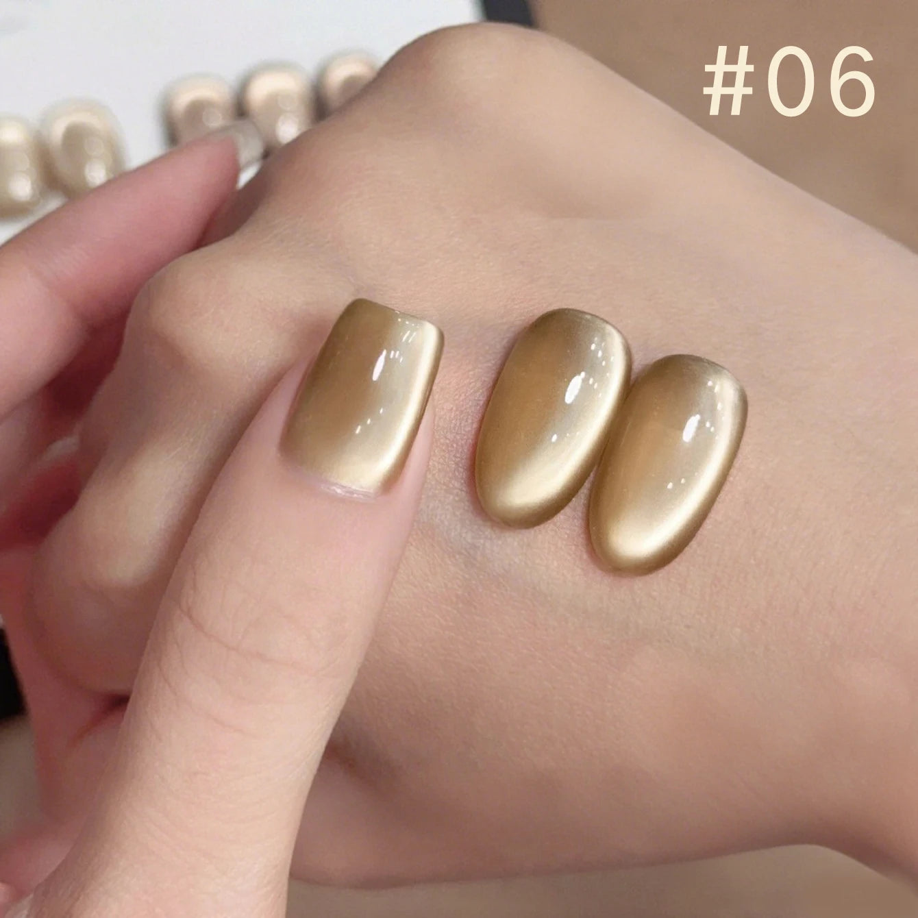 12ML 1-21pcs Autumn Nails Toe Selling Whitening Glass Bead Cat Eye Gel Nail Polish Black Nails Nail Art Grey Cat Eye Nail Glue