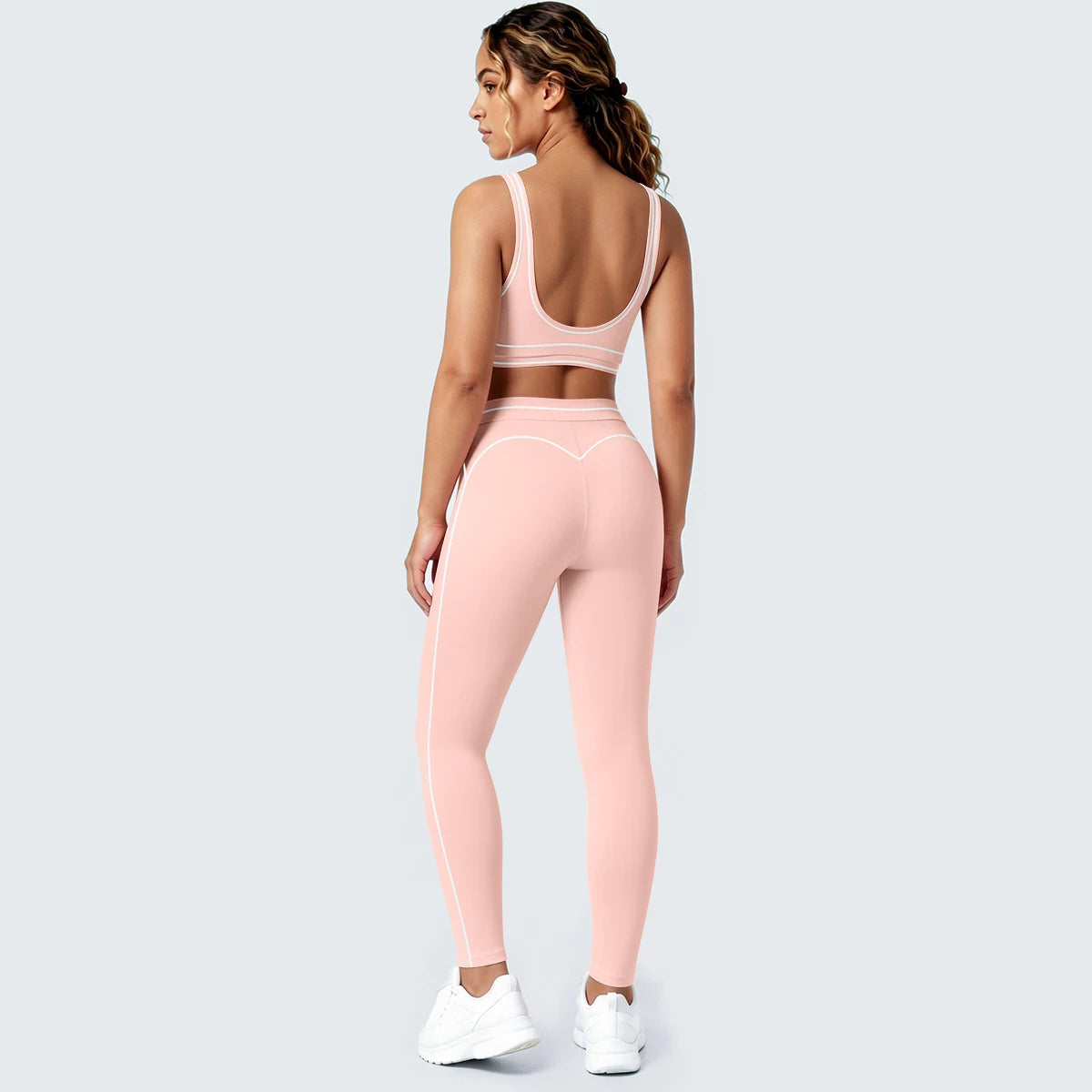Women Fitness Yoga Sports Set Sexy Beautiful Back Yoga Bra Workout Top Summer Running Sports Bra High Waisted Push Up Yoga Pants