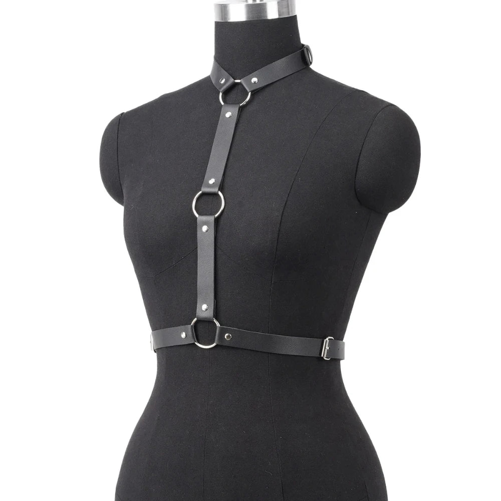 Women Fashion Belt Street Style PU Leather Harness Waist Belt Corset Decorative Punk WaistBand Gothic Clothing Accessories