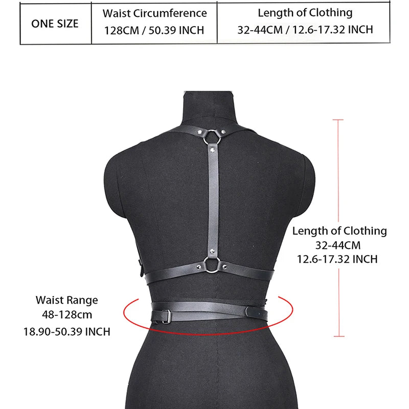 Women Punk Fashion Belt Street Style Waistband Suspenders for Women Body Harness Corset Belt Gothic