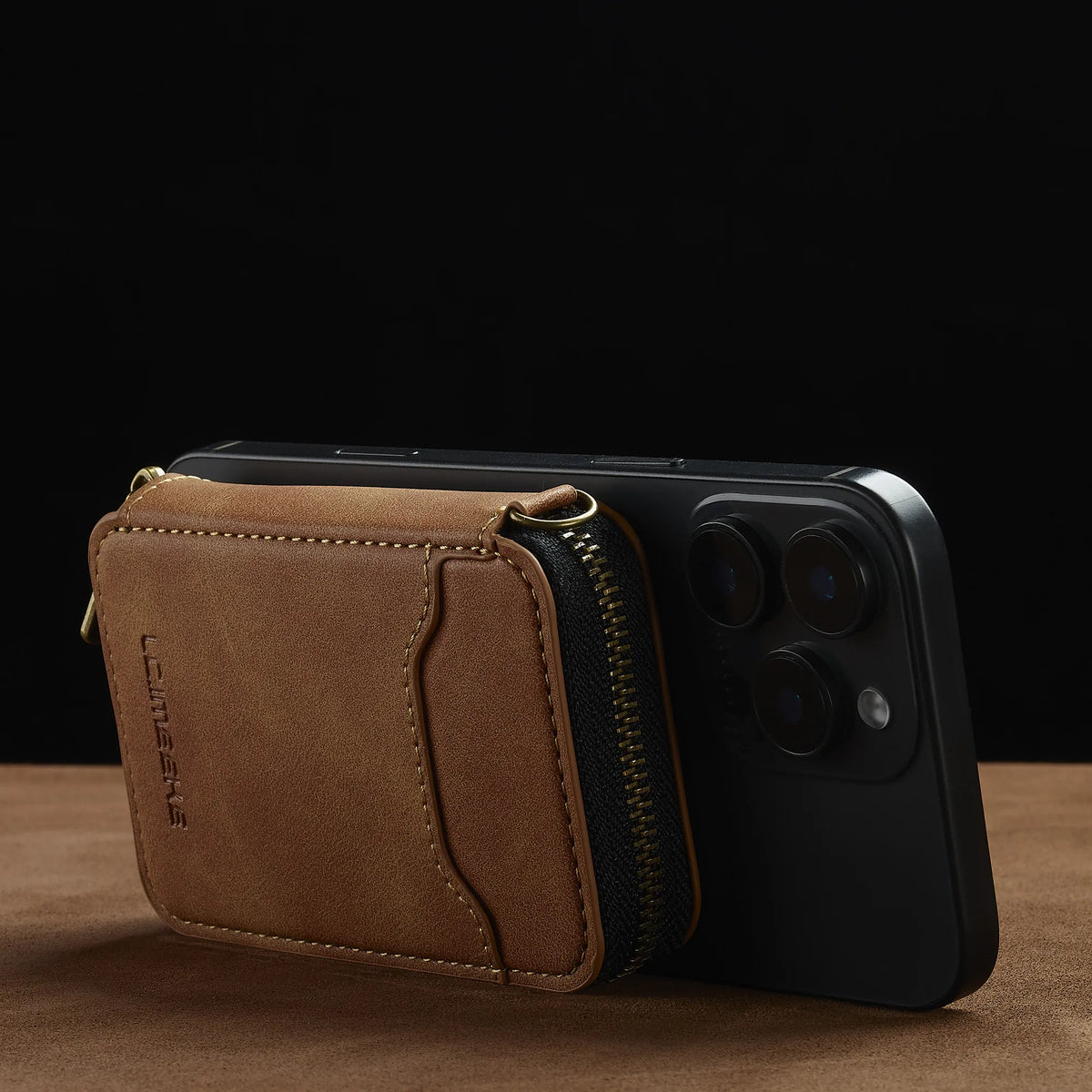 Magnetic Attraction Zipper Leather Card Slot Wallet for iPhone 17 Samsung Galaxy Google Xiaomi Phone MagSafe Magnetic Phone Bag