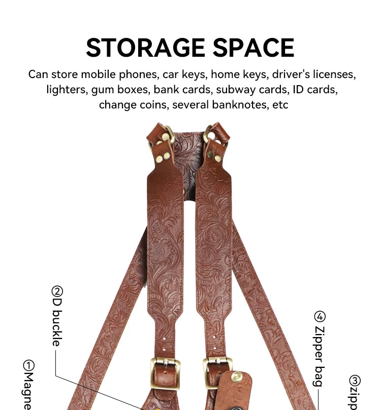 Genuine Leather Anti-Theft Underarm Shoulder Bag Armpit Tactically Bag For Men Shoulder Holsters Storage Pack