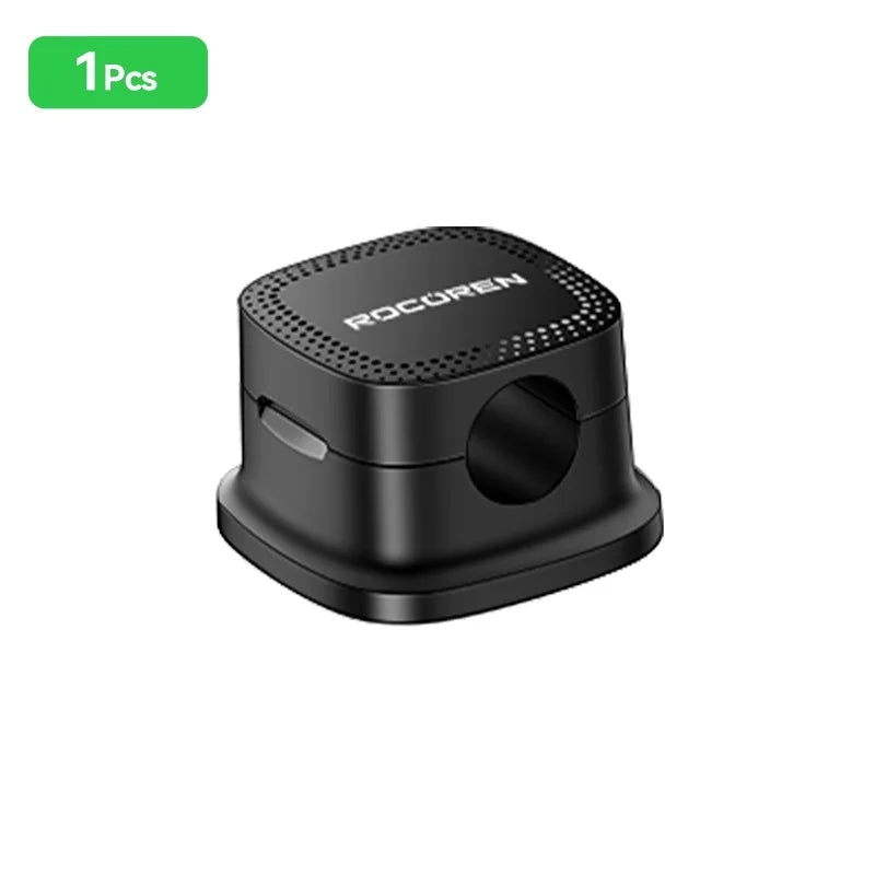 Rocoren Magnetic Cable Sorting Desktop Self Adhesive Cable Clamp Adjustable Cable Management Clamp for Earphone Cable Data Cable