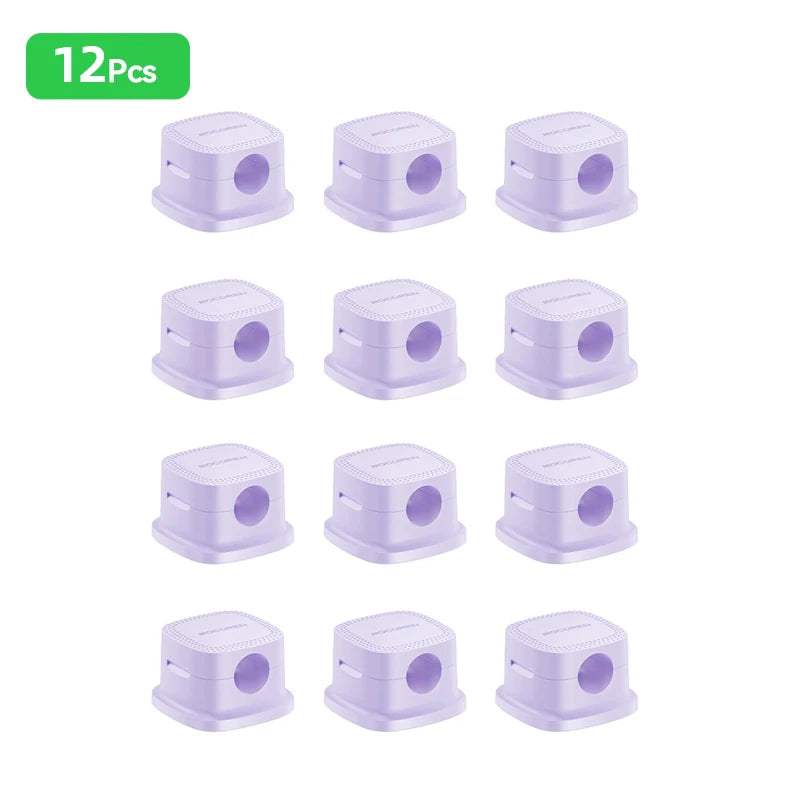 Rocoren Magnetic Cable Sorting Desktop Self Adhesive Cable Clamp Adjustable Cable Management Clamp for Earphone Cable Data Cable