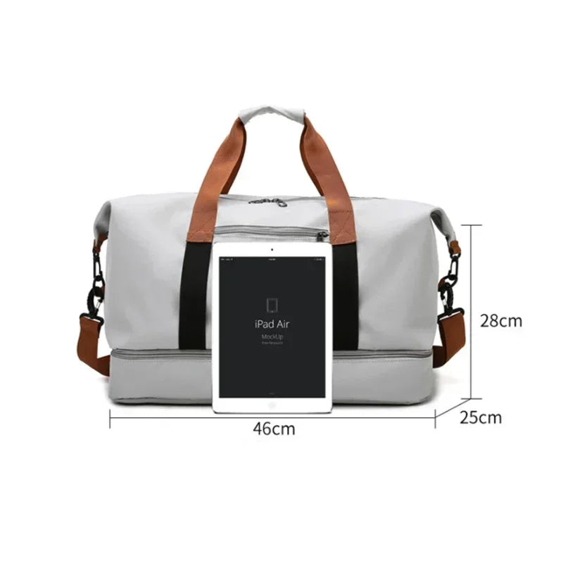 Mode Gym Fitness Taschen für Frauen Große Kapazität Herren Sporttasche Wasserdichte Wochenend Reise Weibliche Messenger Bag Trocken Und Nass