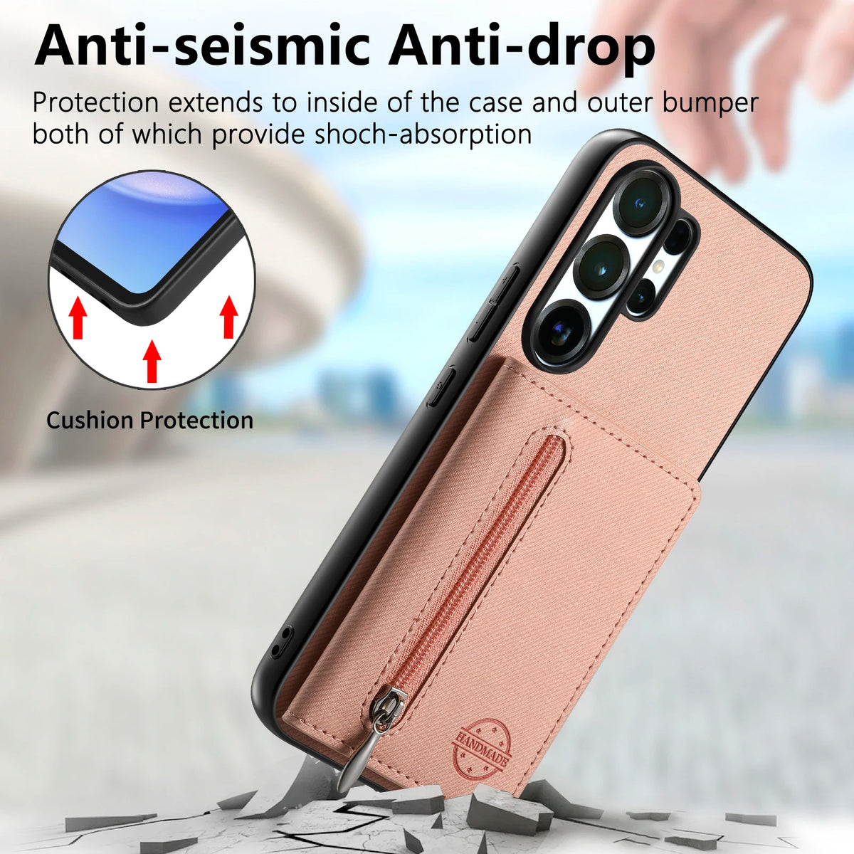 Zipper Cards Wallet Leather Phone Case For Samsung Galaxy S26 S24 S23 S22 Ultra Plus S23 S26 S25FE Purse Card Holder Stand Cover