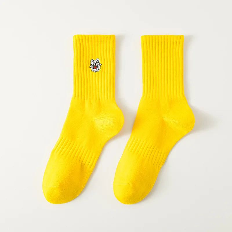 New Athletic Embroidered Socks for Men Basketball Cotton Crew Socks Fashion Women Men Sports Running Socks High Quality