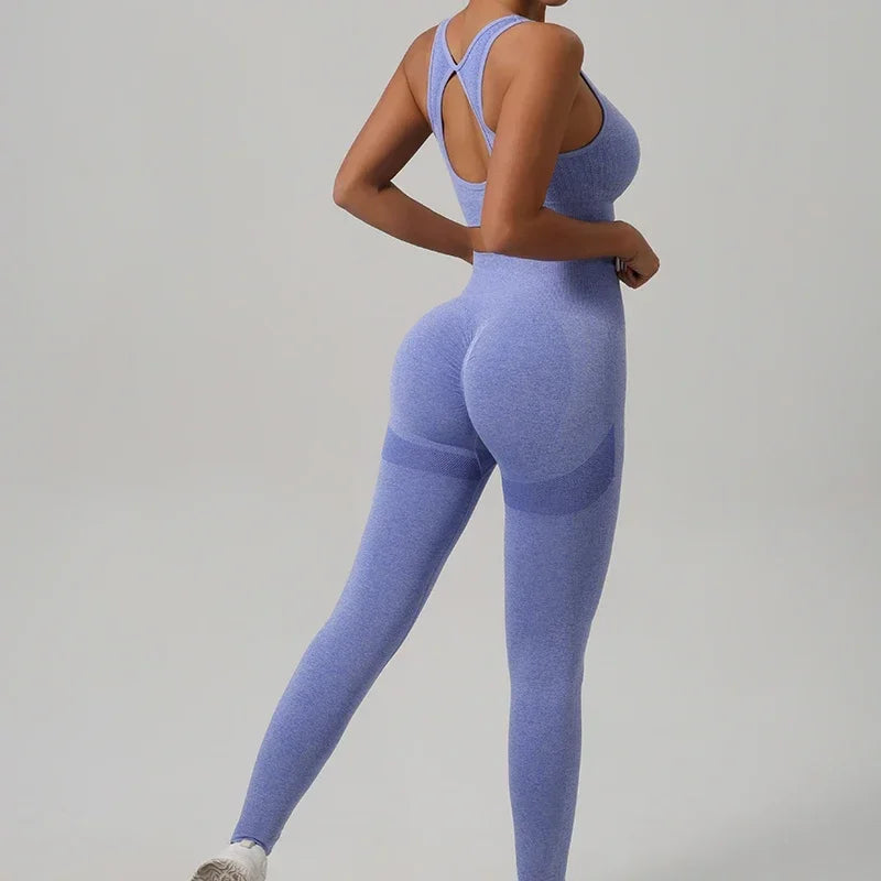 Mileegirl 2-teiliges Yoga-Set für Damen, Push-Up-Leggings, Yoga-Set, schnelltrocknend, Workout, Fitnessstudio, Sport-Set, Fitness-Kleidung für Frauen