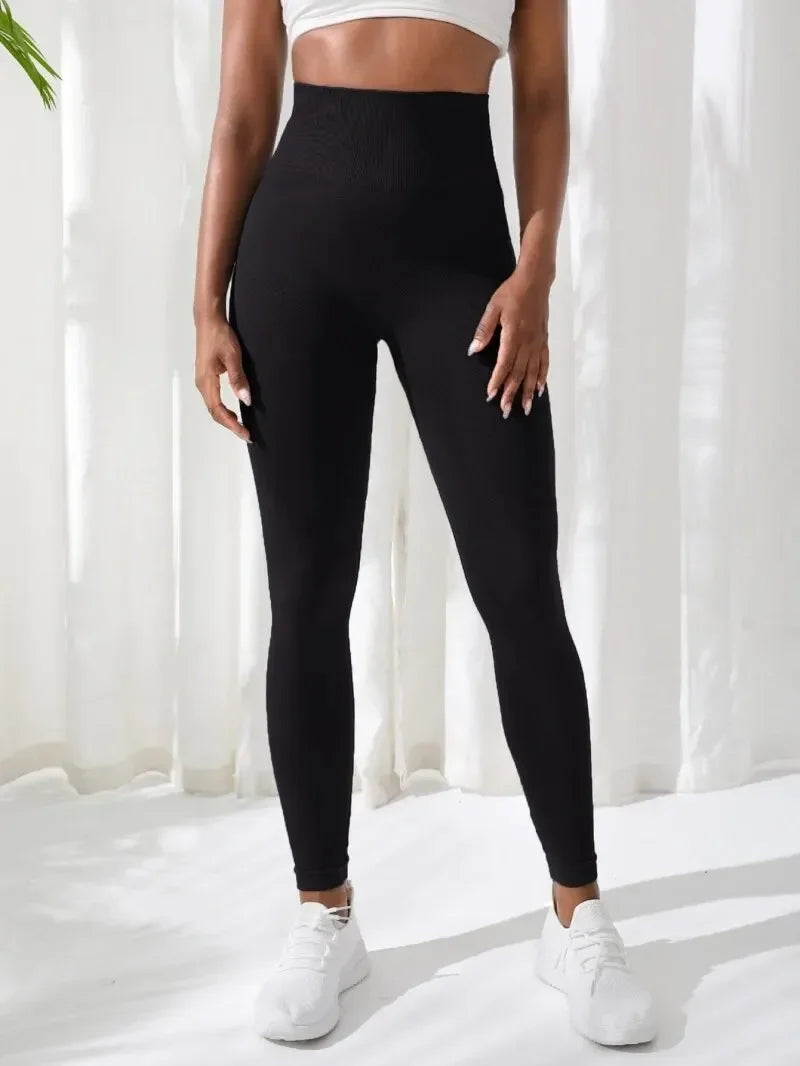 Women High Waist Yoga Pants Seamless Gym Leggings Stretchy Athletic Workout Fitness Running Sports Tights