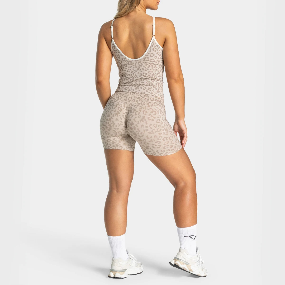 Leopard Print Yoga Set Women: 2 Piece High Waist Shorts & Tank Top, Soft Stretch Quick Dry Gym Fitness Activewear