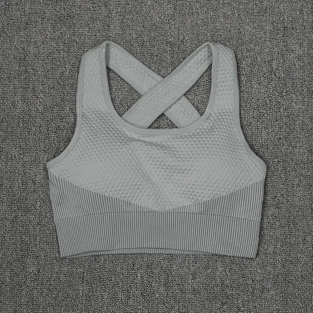 New  Spring Autumn Set Reticulate Stretch Fitness Seamless  Sportswear Suit For Women