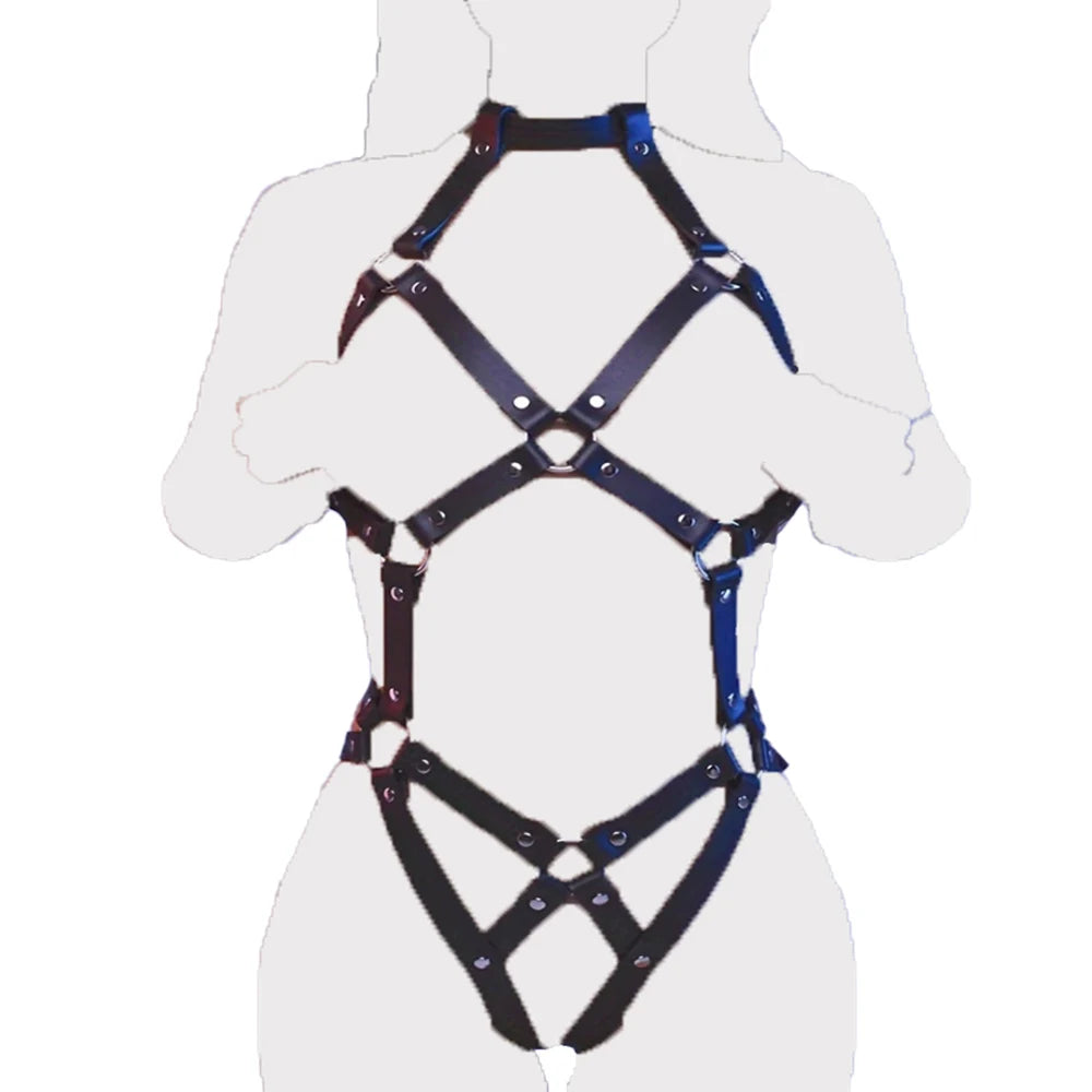 Restraints Harness Women Bondage Fetish BDSM Toy Sexy Leather Harness Erotic  Flirting Straps Toys for Couples