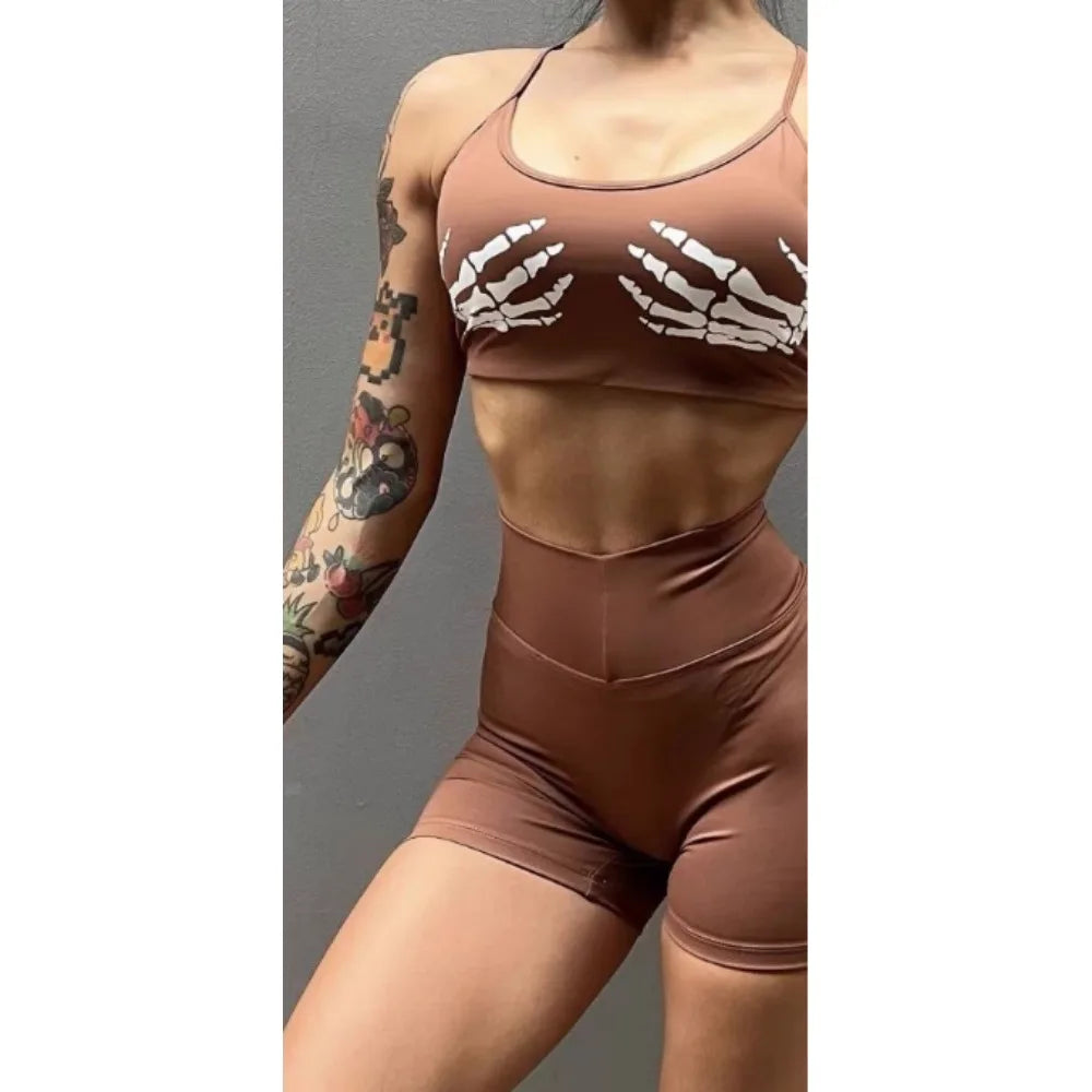 Women's Sports Fitness Set Underwear Bra Beauty Yoga Vest Running Training High-grade European and American Trend Suspenders