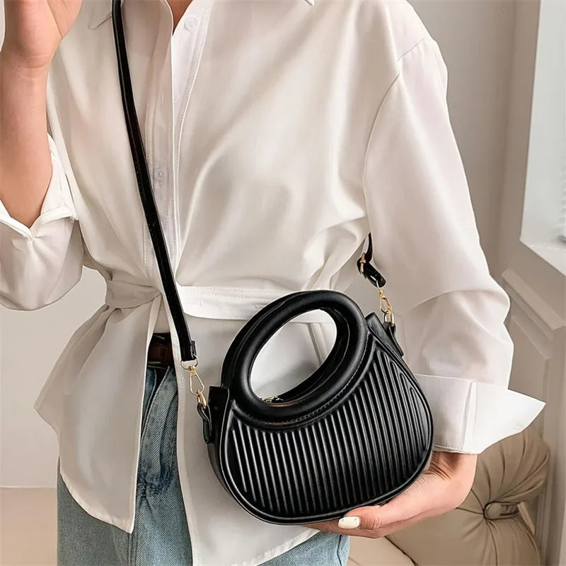 Stripe Design Crossbody Bags for Women Elegant Synthetic Leather Handbag, Purse, Luxury Look Shoulder Bag for Everyday Use
