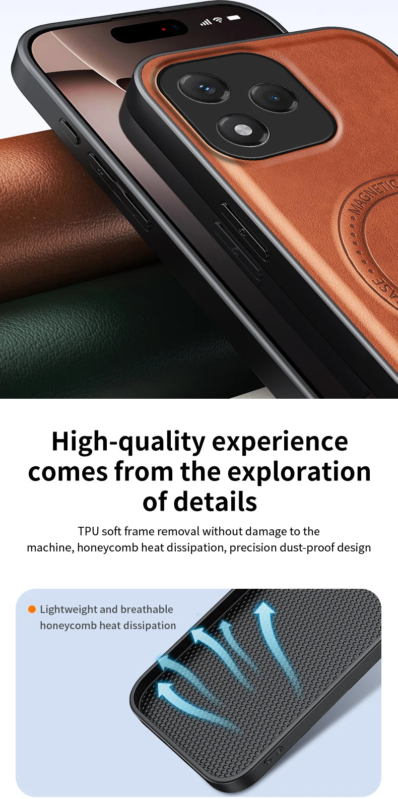 PU Leather Wireless Charging Magnetic Case for Honor 400 Lite 400 Pro 5G Protective Cover Hard Back Shell Coque
