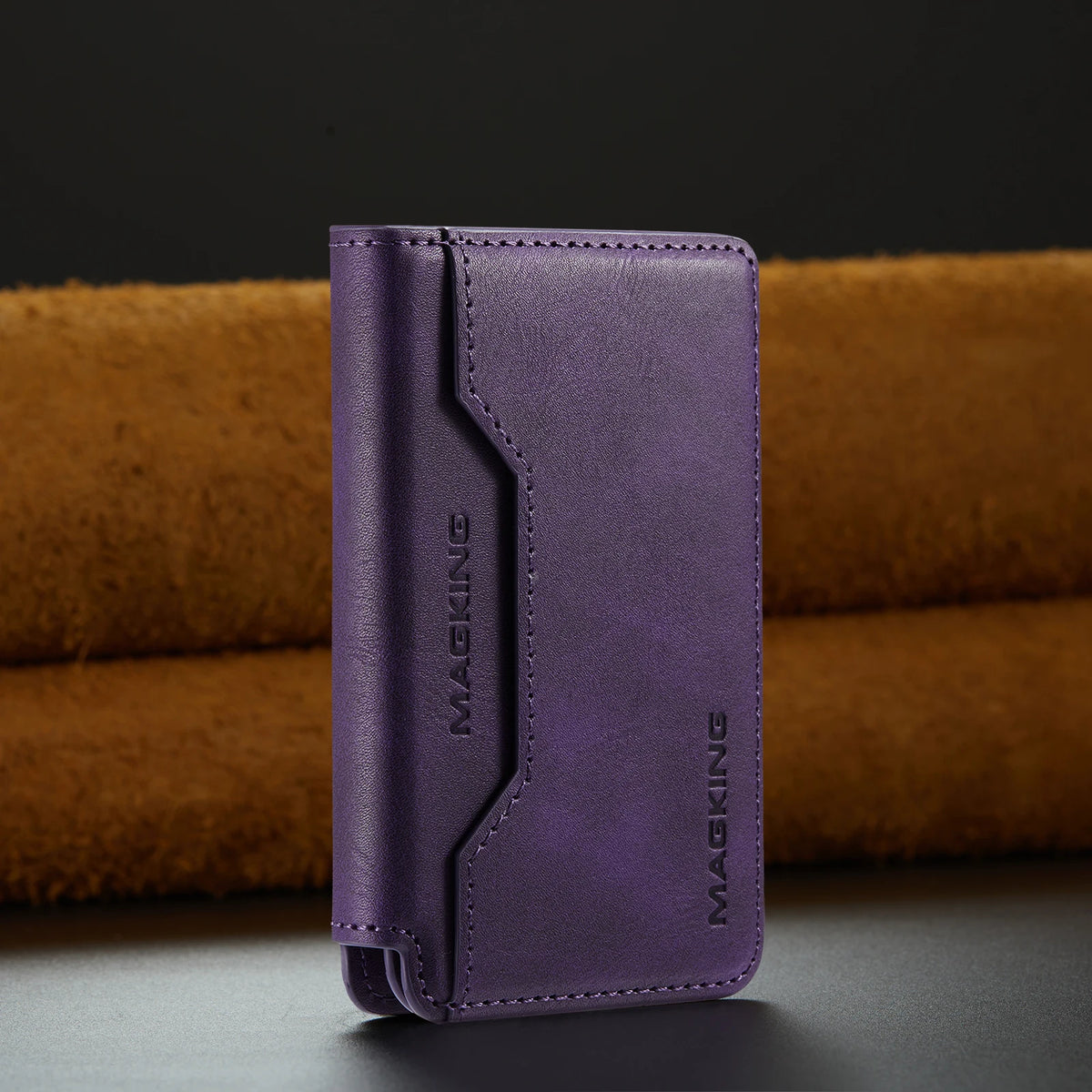 For IPhone 18 13 14 15 16 17 Pro Max Plus For Magsafe Leather Wallet Magnetic Cellphone Card Holder Multi-Card Slot Mini Wallet