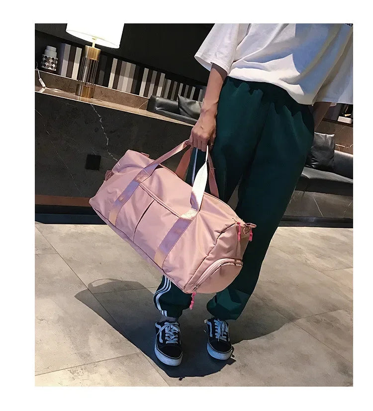 Training Yoga Sporttaschen Fitness Gym Taschen Nass Trocken Separate Gepäcktasche mit separatem Schuhfach Reisetasche Handtasche