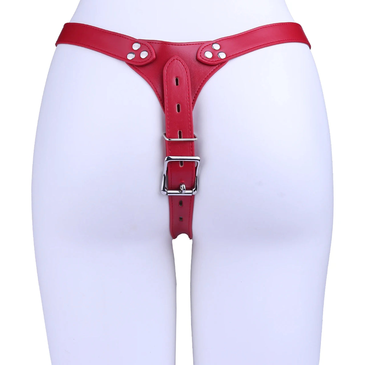 PU Leather Chastity Belt For Metal Penis Lock Cage Auxiliary Harness Belt Underwear Chastity Accessories B*SM Men S*x Toys