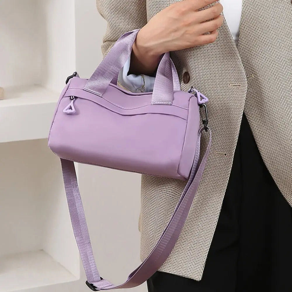 Multi-Purpose 2 in 1 Shoulder Bag Gift Oxford Cloth Solid Color Multi-Zipper Cloth Bag Portable Crossbody