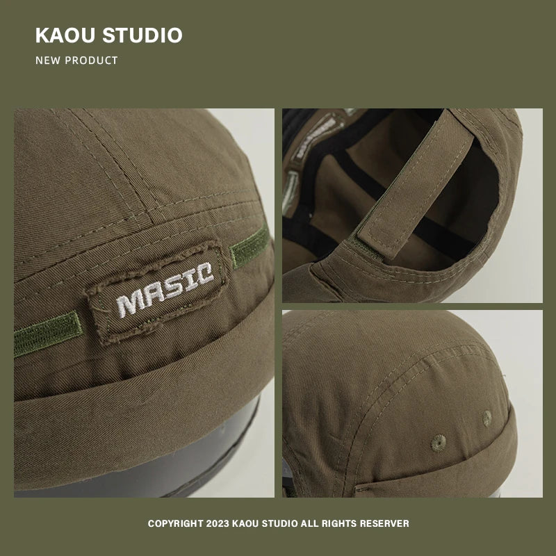 Krempenloser Landlord-Hut Damenmode Marke Hip Hop Landlord-Hut Herren Frühling und Herbst All-Matching